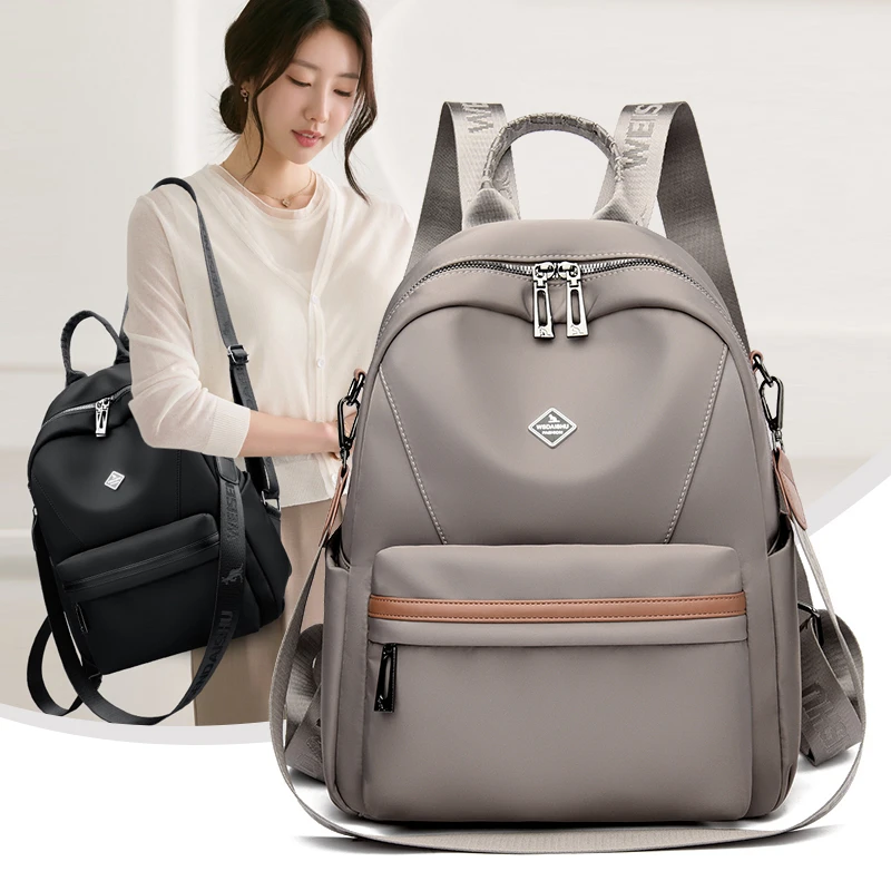Fashion Backpack Women Waterproof Oxford Daypack Female Shoulder Bag Multifunctional School Bag Lightweight Travel Knapsack