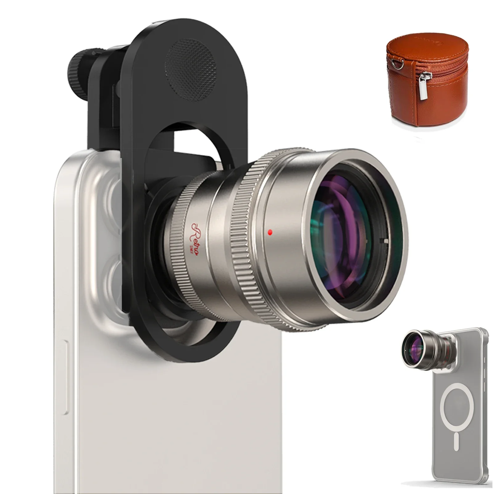 

FG Fotorgear 2X Telephoto Lens Compatible with iPhone & Samsung S24/S25 Ultra, Additional Phone Lens for Music Festival,