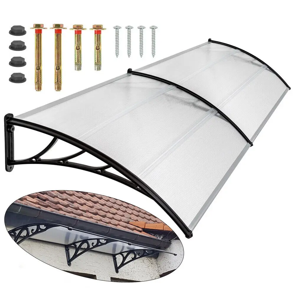 Front Door Canopy 200cm/150cm/120cm Canopy Front Door Canopy Polycarbonate Transparent