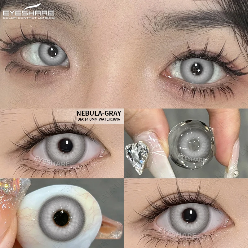 EYESHARE Halloween Weiß Farbige Kontaktlinsen Cosplay Verrückte Rote Kontaktlinsen Schwarz Anime Augenlinsen Weiße Schönheit Make-Up Linse – Detail 15