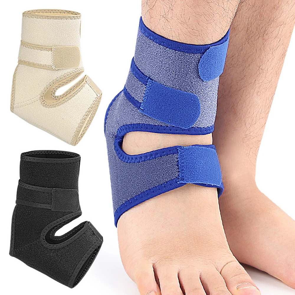 1PCS Ankle Compression Sleeve with Silicone Heel Pad - Ankle Brace for Sprains, Foot Fatigue, Post Surgery