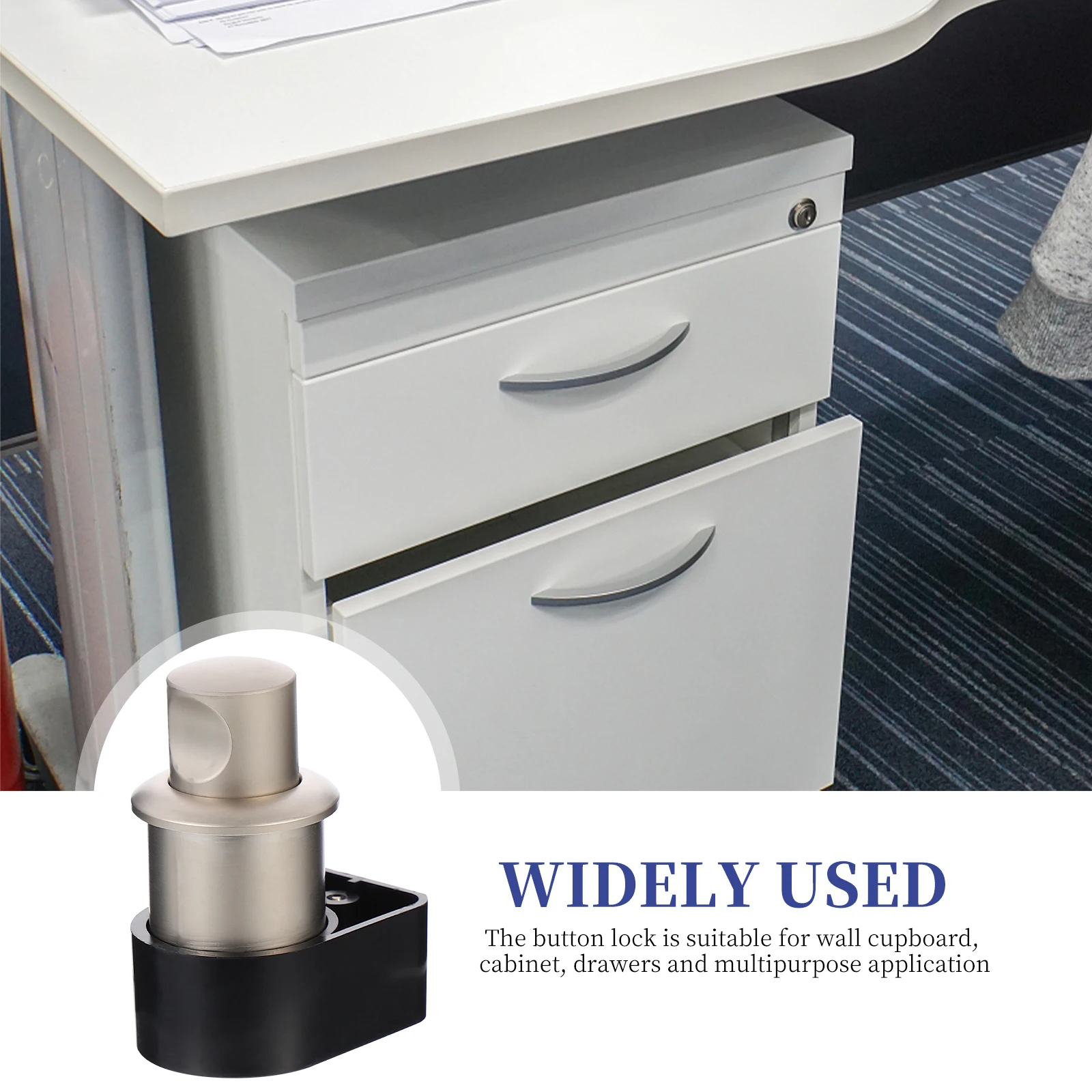 

Durable Zinc Alloy Button Lock For Cabinet Drawer Wall Cupboard Rv Furniture Simple Installation Safe Reliable Locks Hardware