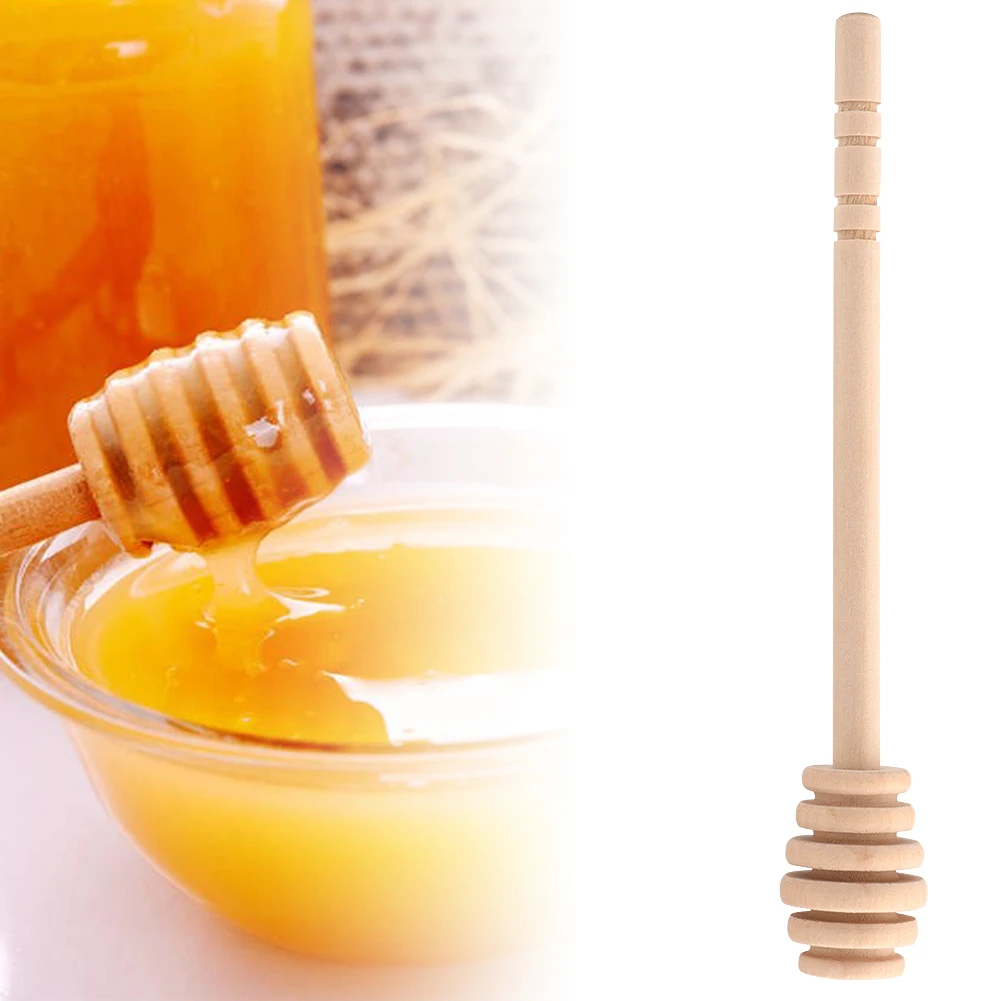 50Pcs Honey Dipper Household Wooden Mini Jam Honey Dipper Jar Dispensing Collecting Stirring Rod Stick