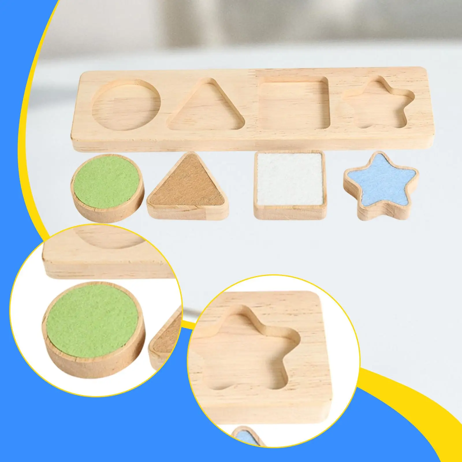 Jouets de Puzzle de forme, reconnaissance des couleurs, motricité Fine, Puzzle en bois pour enfants