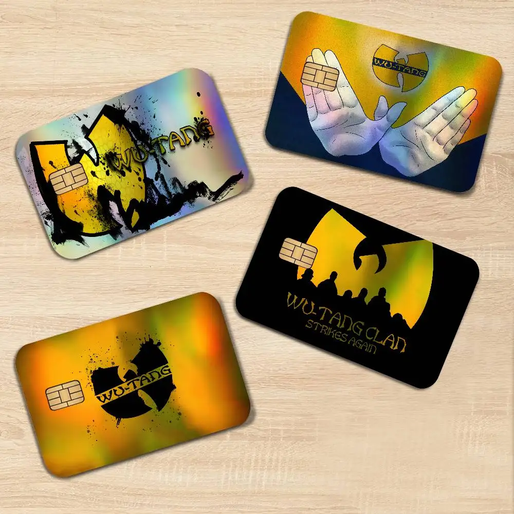 Hip Hop Group Wu TangS Trendy Laser Glitter Bank Card Stickers All Match Multi Purpose Use
