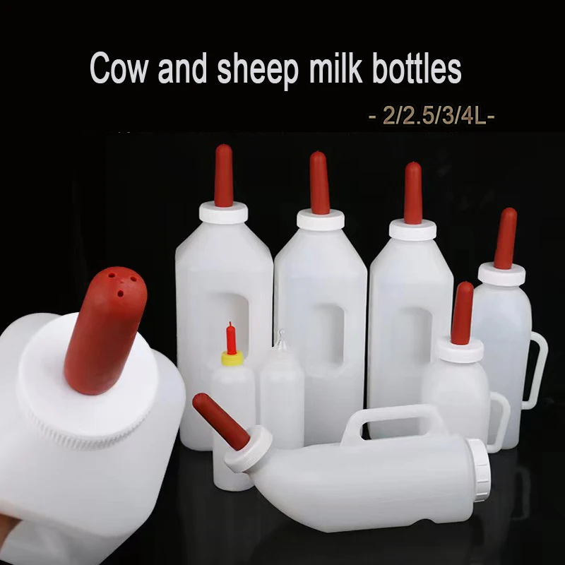 Calf Milk Feeder Bottle with Nipple Sheep Milk Bottle Holder Milking Feeding Replacement Drinker Livestock Feediing Tools