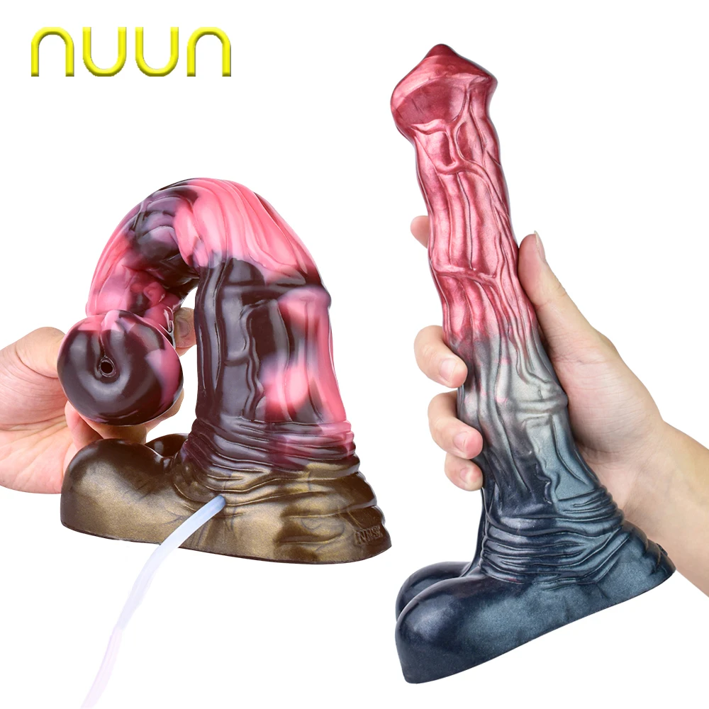 NUUN Fantasy Big Horse Anal Dildo Silicone Butt Plug Huge Penis Dick Anal Vaginal Play Adult Sex Toys for Women Men Masturbator