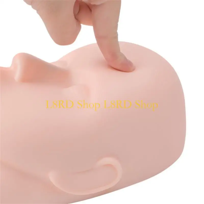 L8RD MANNequin Head Eyelash Extension Practice Fanez silicona pez silicona Cabeza maniquí