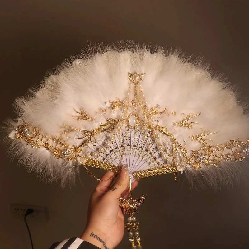 Feather fan folding fan retro nostalgic photography