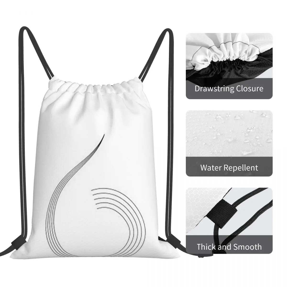 Music Backpacks Casual Portable Drawstring Bags Storage Bag Book Bags For Man Woman Students