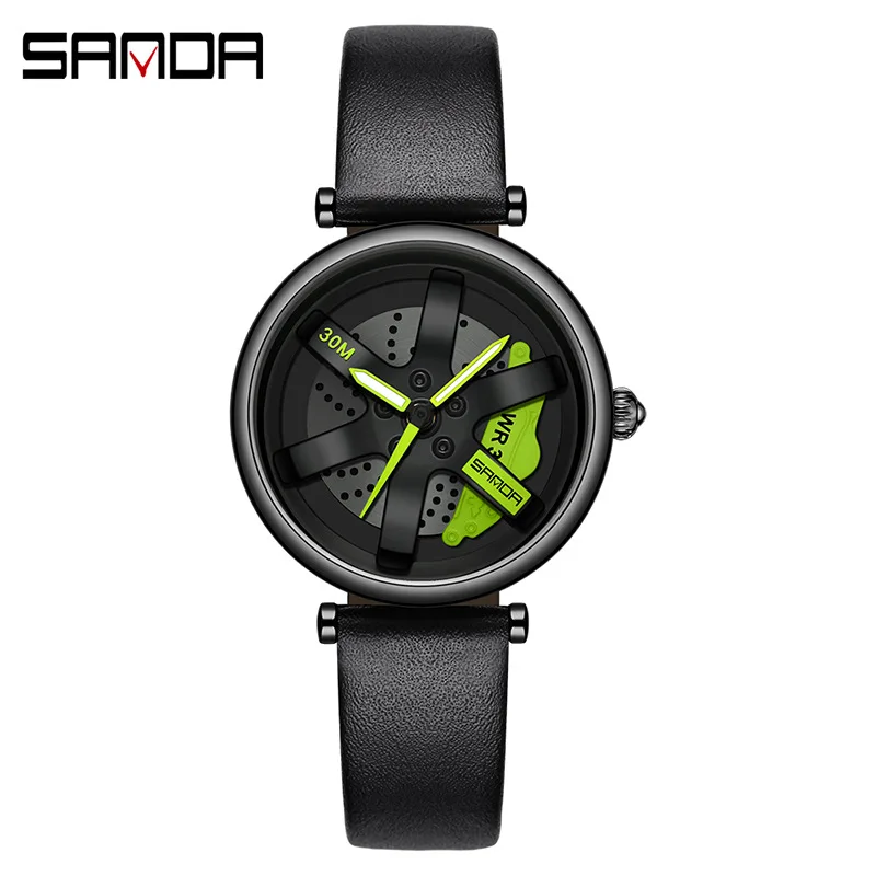 SANDA 1073 1075 popolare impermeabile uomini e donne orologi da polso per auto sportive luminose coppia di moda coreana orologi da polso militari