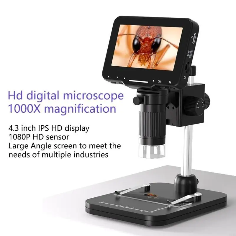 Microscope numérique numérique 4xba 4,3 pouces