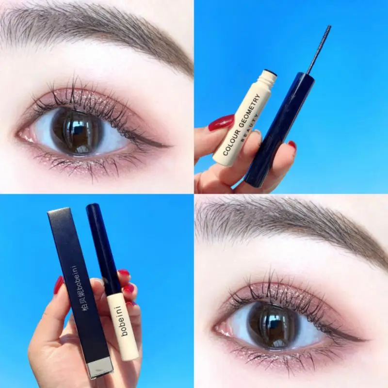 Curling Mascara Ultrafijne Kleine Borstelkop Mascara Waterdicht Zweetbestendig Langdurig Natuurlijk Geen Vlek Wimperprimer