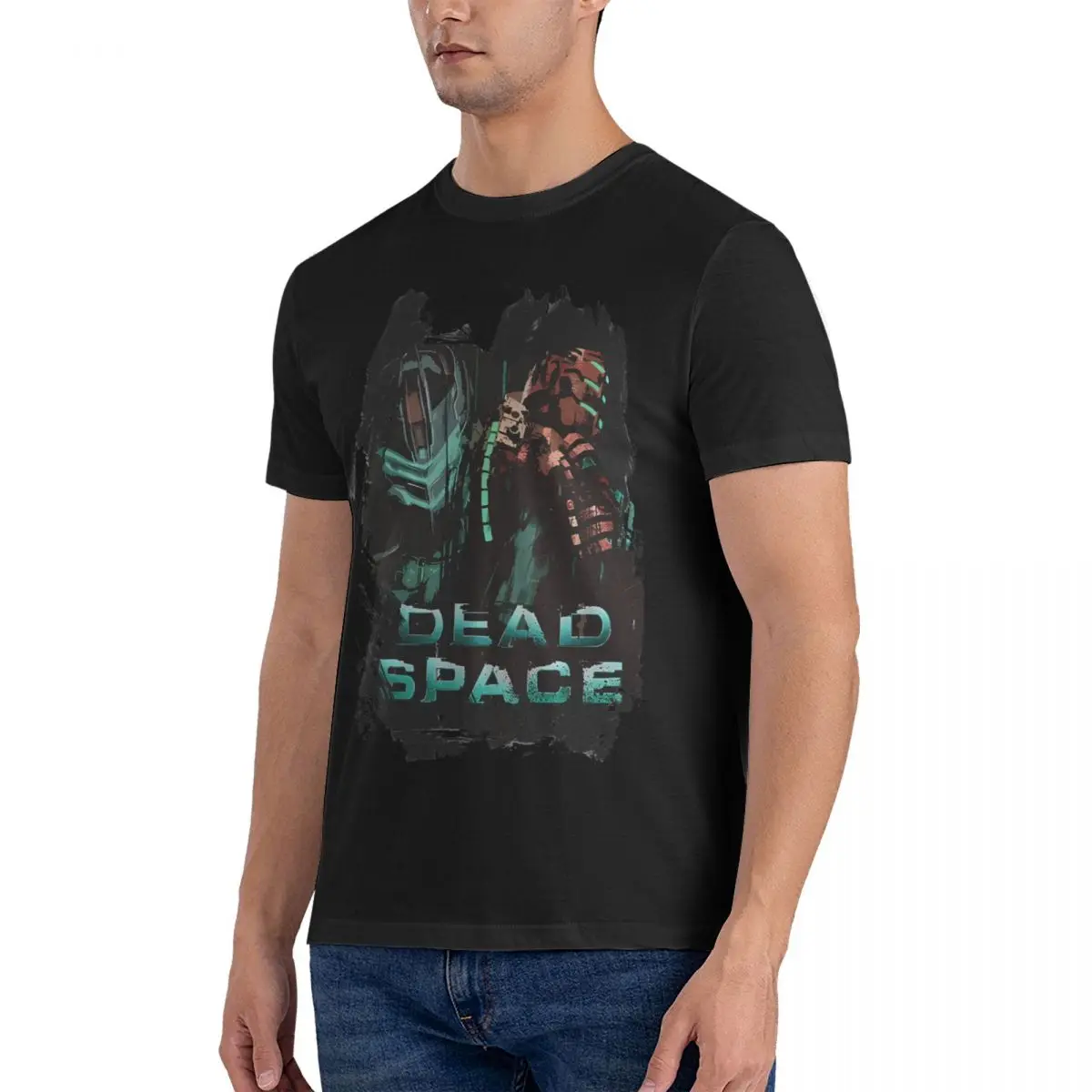 Isaac Clarke T Shirts Men's 100% Cotton Novelty T-Shirts Crew Neck Dead Space Tees Short Sleeve Clothing Unique