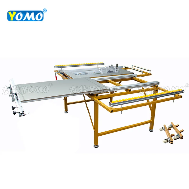 

MJ24 Dust Free Folding Table Saw For 45/90 Degree Cutting Plate Small Sliding Table Saw 2 In One Wood Cutting Saws Machine