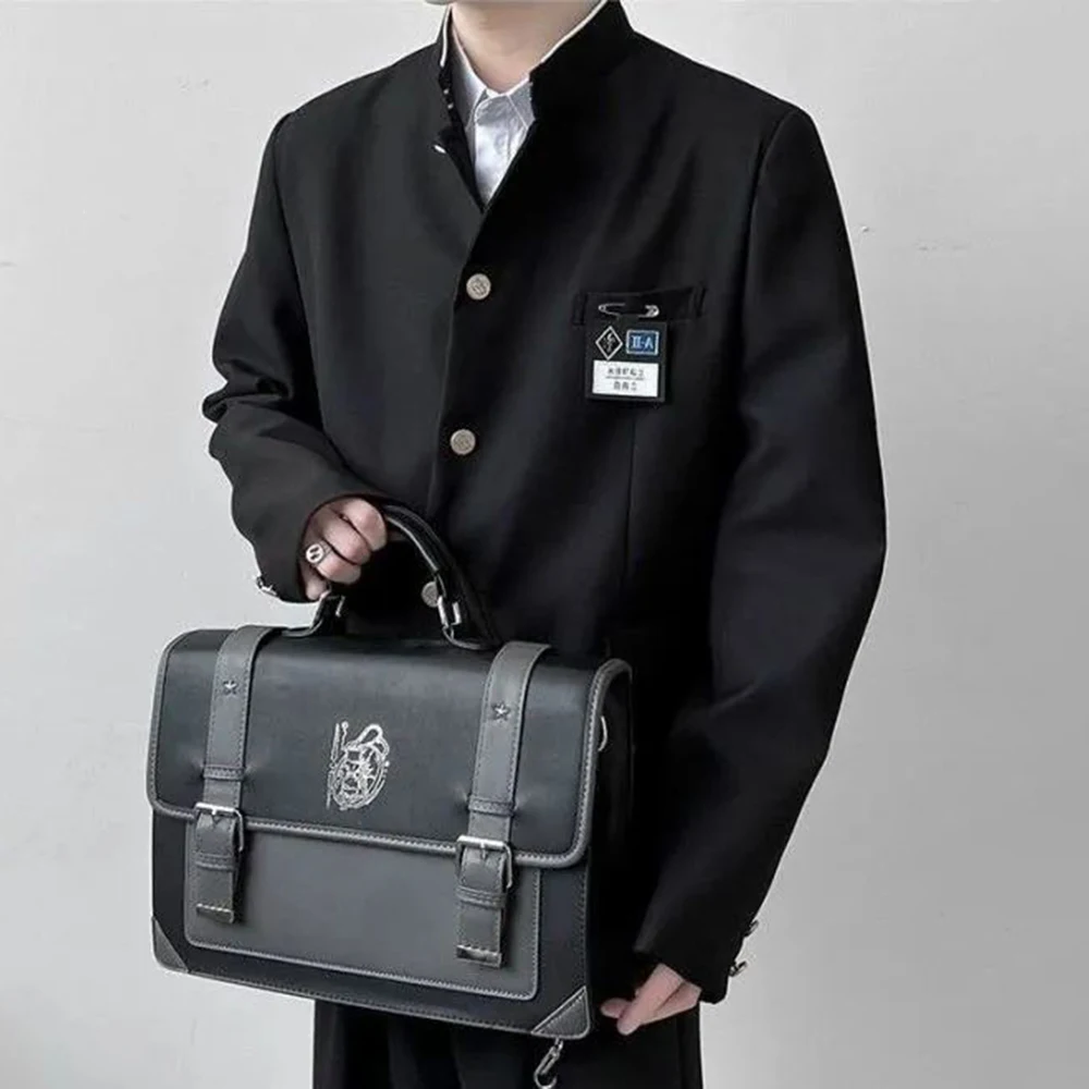 Mens Japanese College Student Uniform Jacket 2024 New Spring College Style School Uniform Stand Collar Blazer Slim Fit Unisex