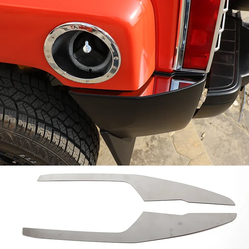 For Hummer H3 2005-2009 Stainless Steel Tailgate Corner Guard Decorative Anti-scratch Plate Car Exterior Accessories