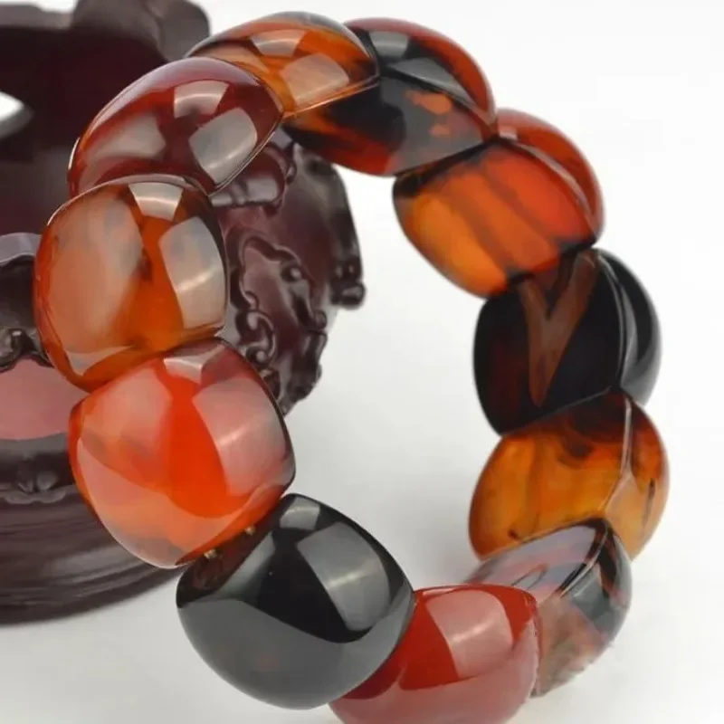 

Agate Hand Row Men's Agate Bracelet Bracelet Jade Bracelet Jewelry Boyfriend Gift