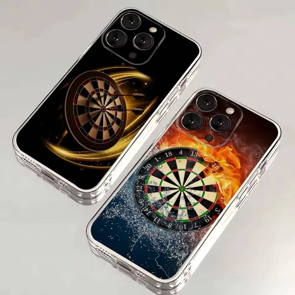 

Darts Phone Case For iPhone 16,15,14,13,12,11,17 Pro,Max,Plus,X,XS,XR,SE,Mini Transparent Soft Cover