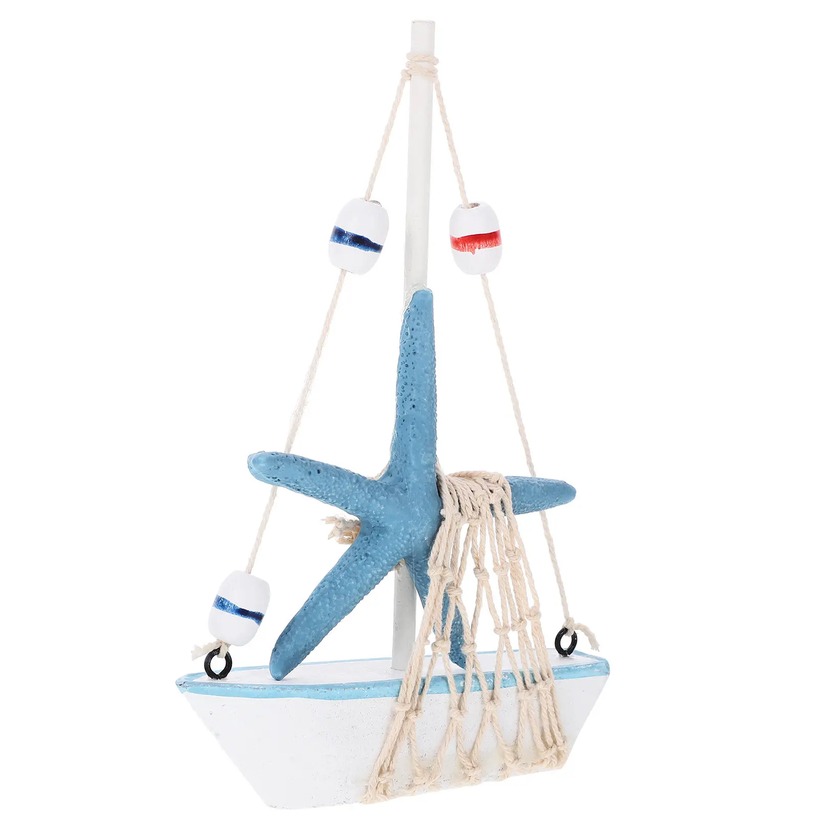 

Mini Wooden Sailboat Decoration Handcrafted Nautical Theme Sailing Ship Ornament for TV Stand Cabinet Shelf Office Desk Home
