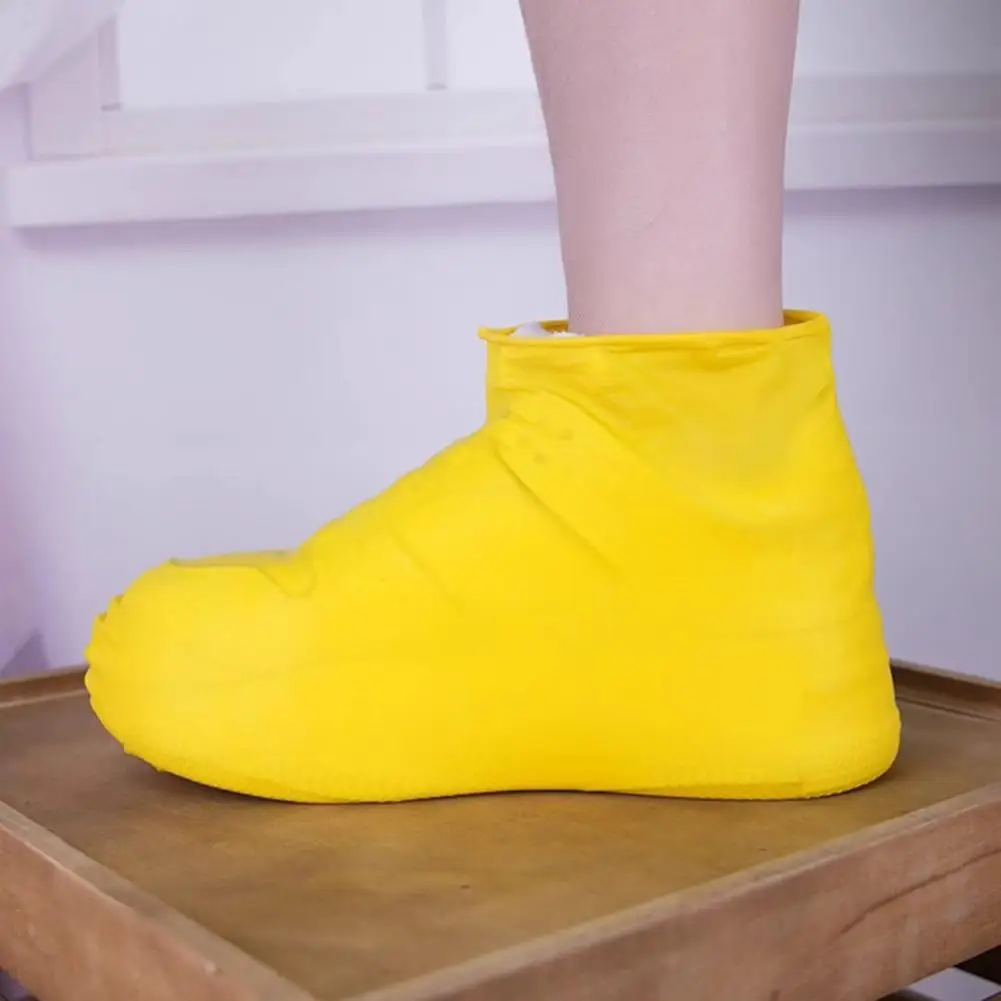 1 Pair Waterproof Shoe Cover Outdoor Non-slip Overshoes Galoshes Reusable Foldable Rain Boot Shoes Protector Cover 97