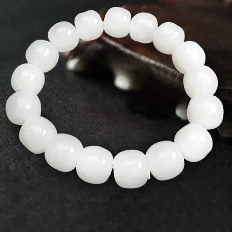 

Браслет из натурального нефрита Хэтянь из Синьцзяна с одним кругом из жемчуга и нефрита, простой и универсальный, подходит как для мужчин, так и для женщин.