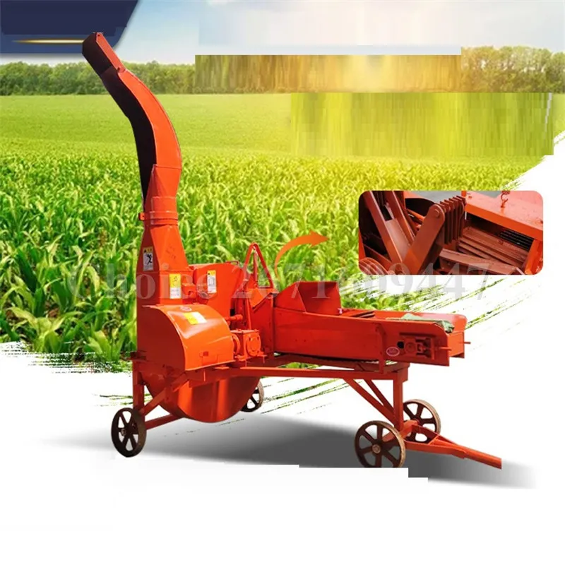 Multifunction Cow Sheep Animal Feed Silage Grass Straw Feed Crusher Hay Chaff Cutter Chopper Machine