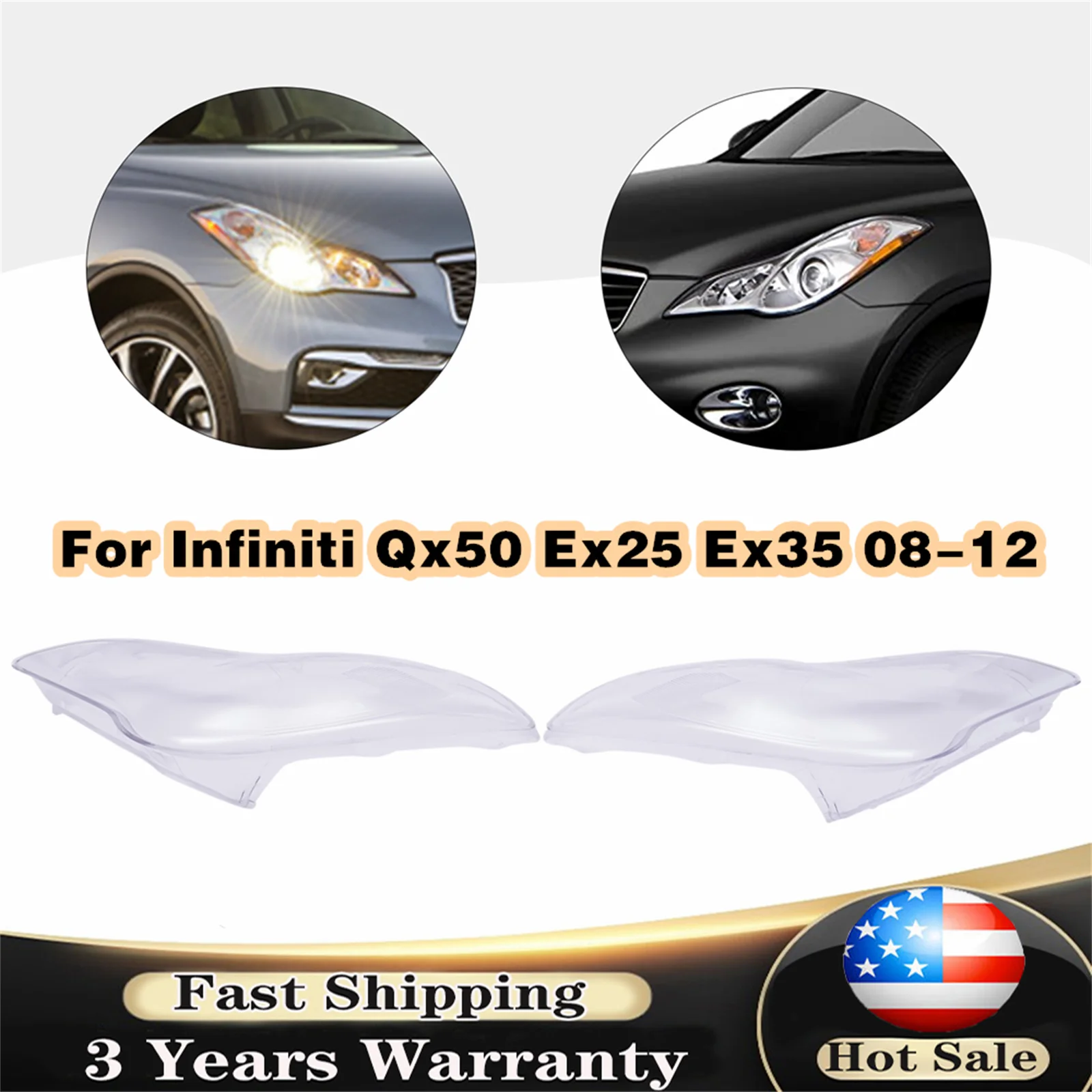 غطاء عدسة المصباح الأمامي لـ Infiniti QX50 ، ملحقات المصباح الأمامي ، EX25 ، EX35 ، من من من من من من ؟