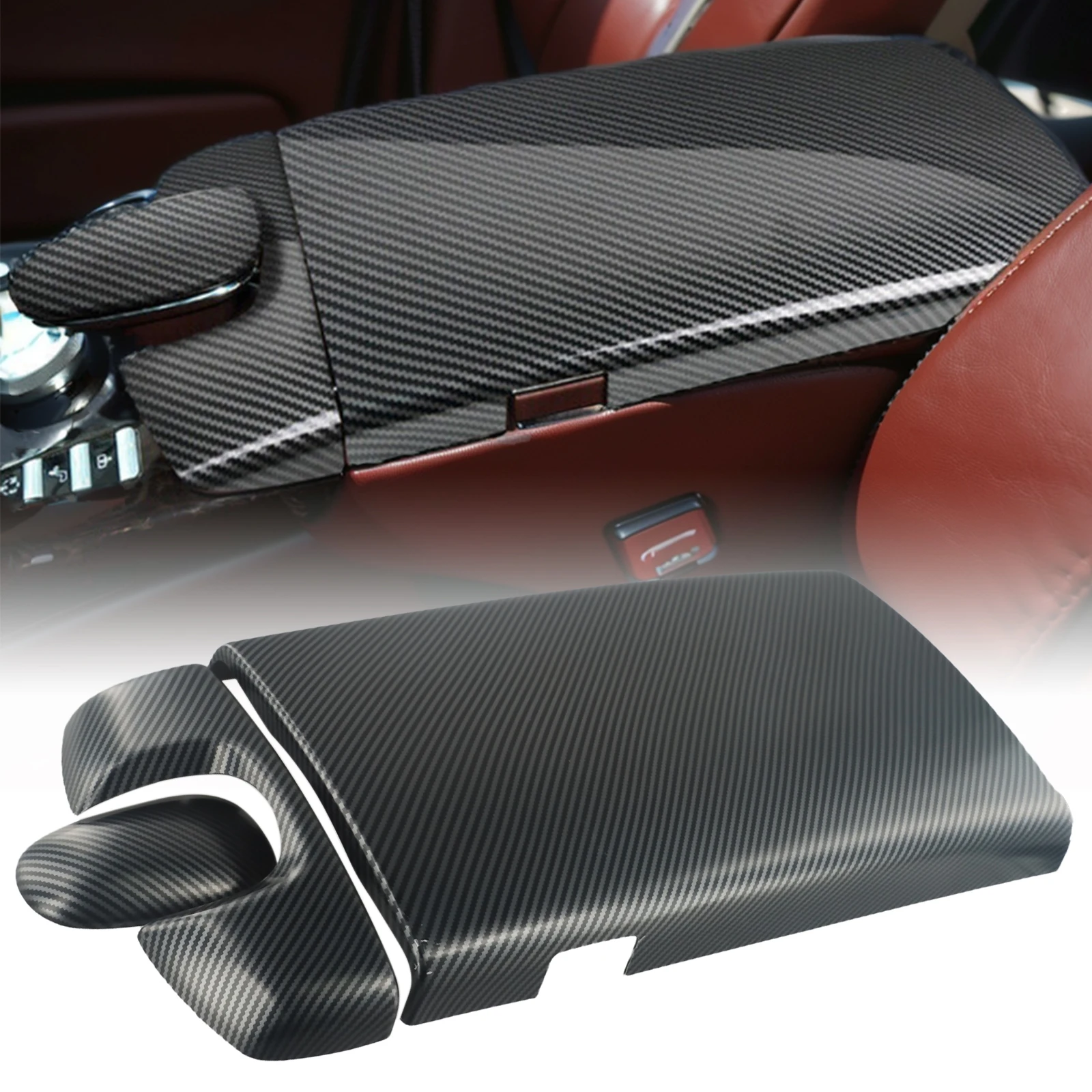 

Car Accessories For Mercedes Trim Cover Armrest Box 2008-2012 3Pcs ABS Easy Installation High Quality Luxury Look