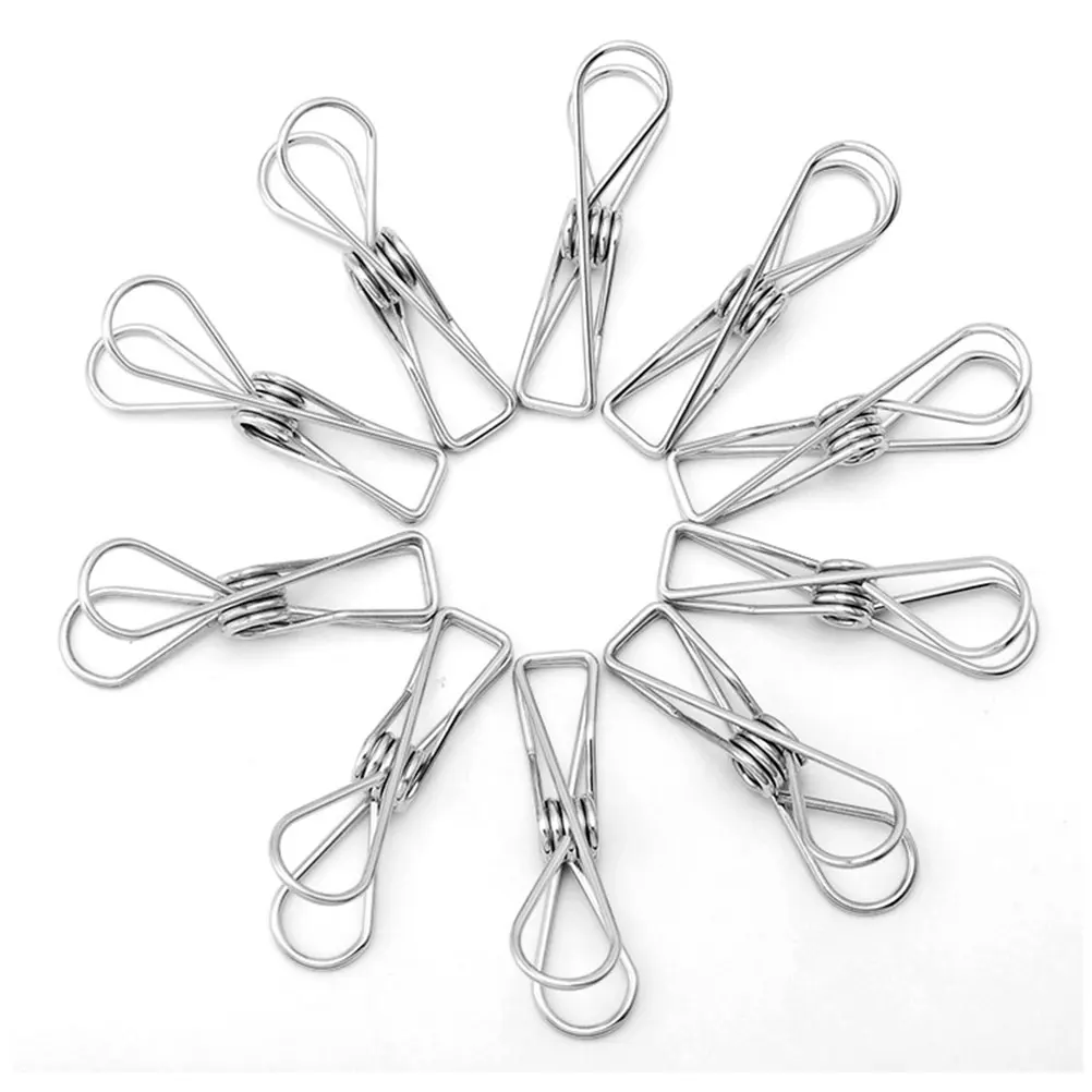 

20pcs Metal Book Clips Large Size Chip Bag Sealing Clips Heavy Duty Electroplated Food Storage Kitchen Organizer Silver Color