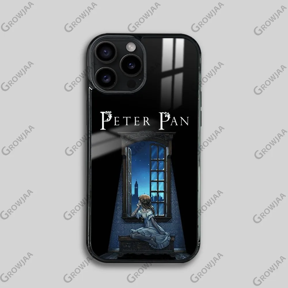 حافظة هاتف مضحكة من P-Peter Pan لهاتف iPhone 16 15 14 13 12 11 Pro Max Plus Mini Magsafe مرآة غطاء مغناطيسي لاسلكي