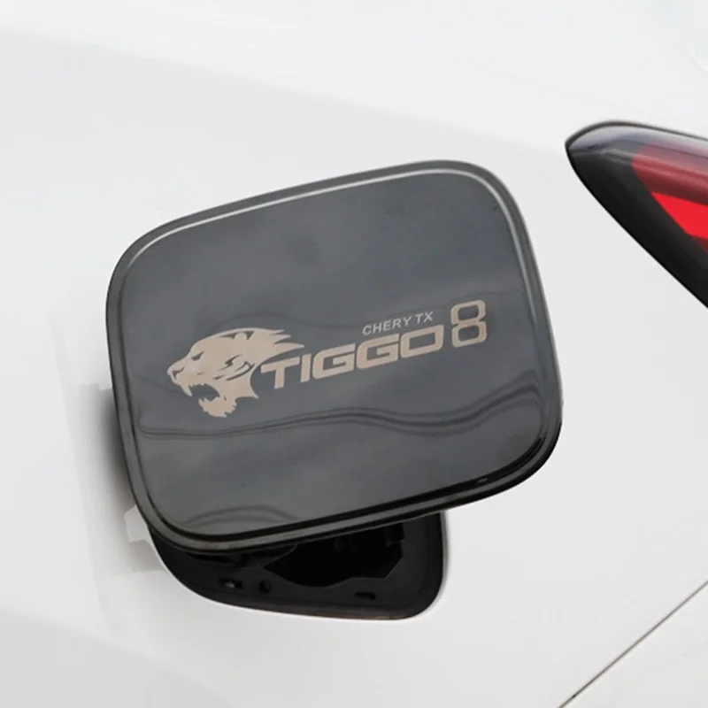 1PCS For Chery Tiggo 8 Pro Max 2022 2024 Car Fuel Tank Cap Decoration Stainless Steel Modification Accessories Stickers view 3