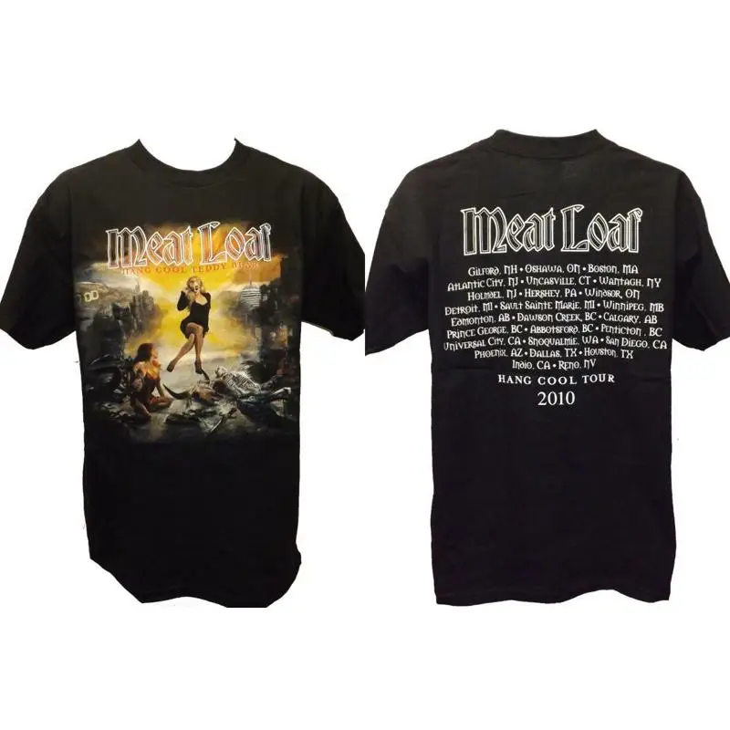 

New Meat Loaf Hang Cool Teddy Bear 2010 Tour Sizes M L ConcerT T Shirt