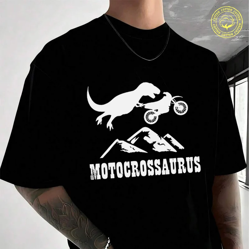 

Cool Motocross Gift - Dirtbike Men's Moto Casual T-Shirt Fashionable Street Style Suitable For Travel And Sports Tee