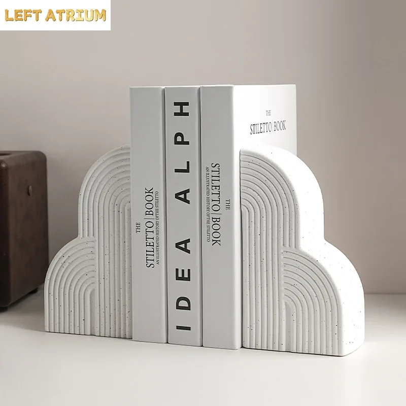 Nordic Bookends Books Rely On Book Stand Shelves Ceramic Home Office Ornaments Desk Top Books Magazine Finishing Rack