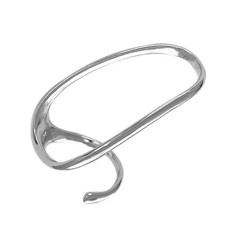 Mewanry Two-Finger Rings For Women Couples Minimalist Creative Vintage Trendy Personality Chic Birthday Jewelry Accessories Gift view 2