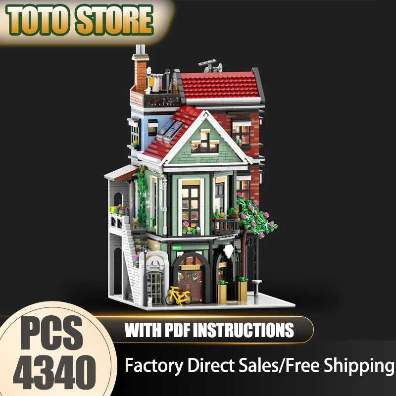 Moc قوالب بناء المدينة مع المجوهرات والفطيرة نموذج منزل التكنولوجيا وحدات الالعاب العملاقة لتقوم بها بنفسك تجميع هدايا عيد الميلاد #1