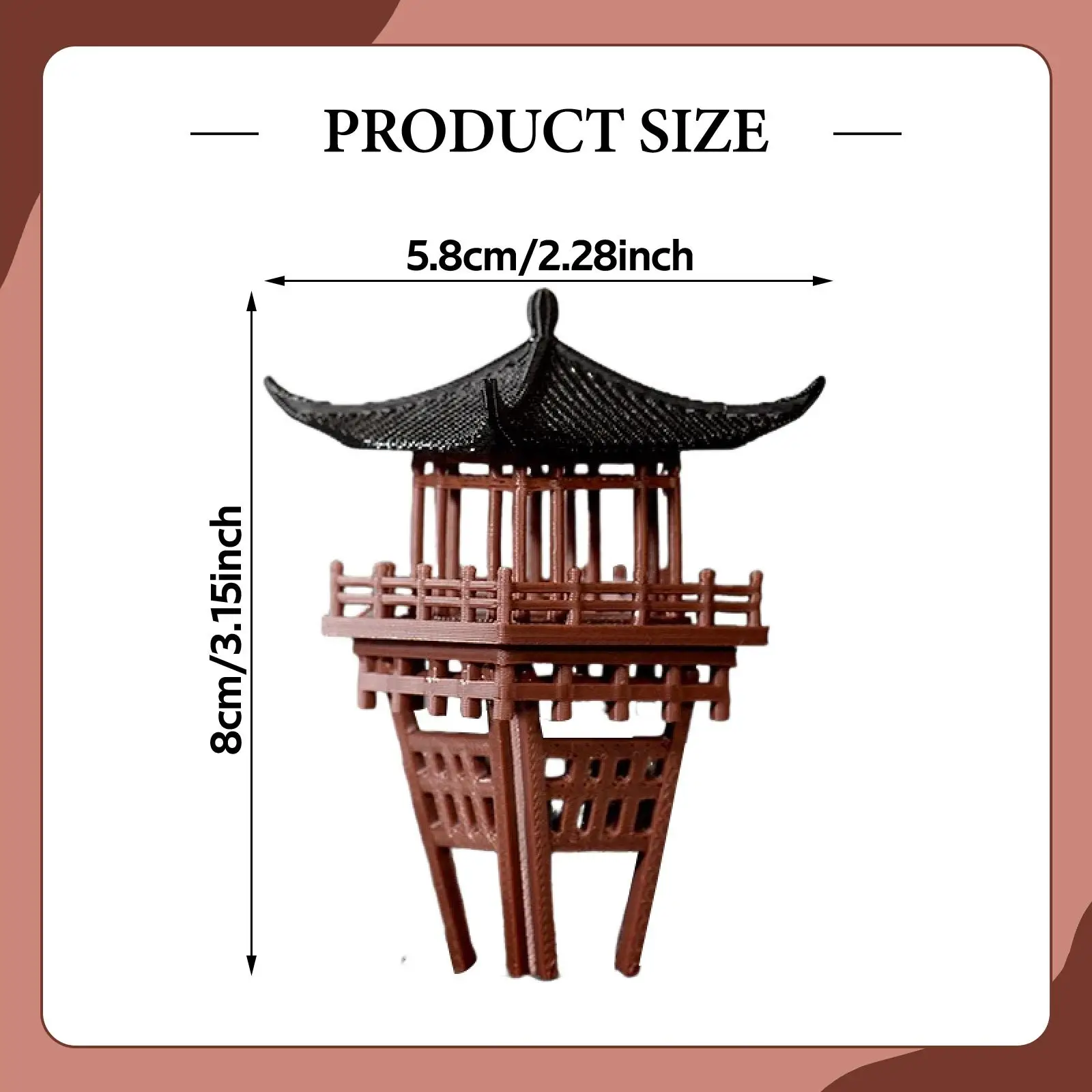 تمثال مصغر للجناح الصيني، زخرفة مصغرة للجناح الصيني، #6