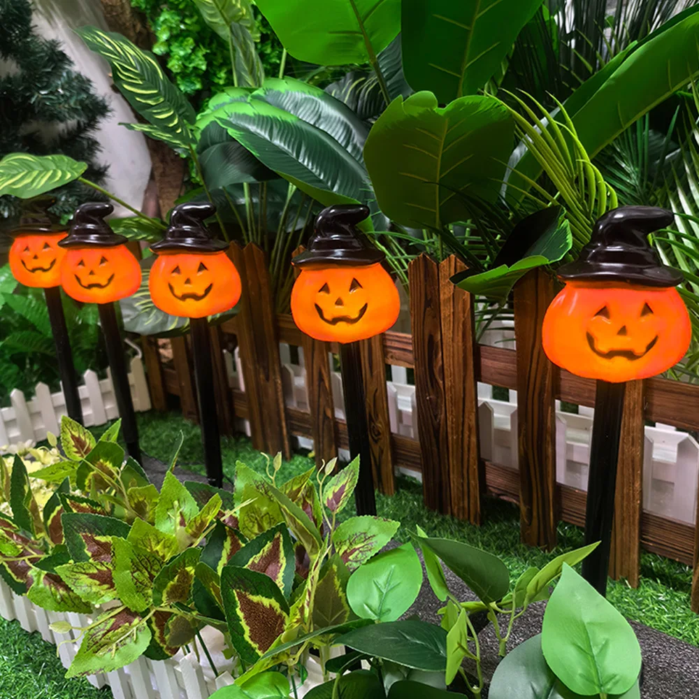 

Halloween 5PCS Pumpkins Stake Lights Outdoor Solar Graden Lawn Lighted Waterproof Security Solar Lights LED Yard Walkway 631