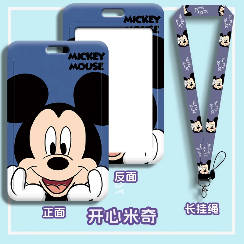 حامل بطاقة شارة الهوية ديزني ميكي ماوس مع حافظة صلبة بحبل طويل لحماية الوصول إلى حافلة الحرم الجامعي للطلاب #6