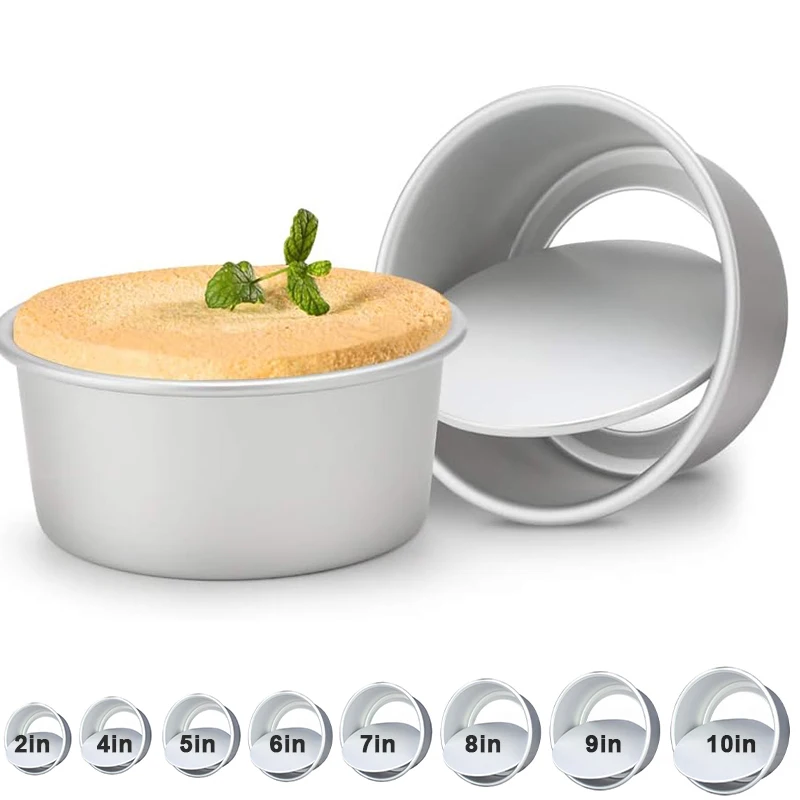 

Removable Bottom Cake Pan Set 2-11 Inch Anodized Aluminum Non Stick Round Cheesecake Mold Bakery Tools for Chiffon Oven 베이킹 몰드