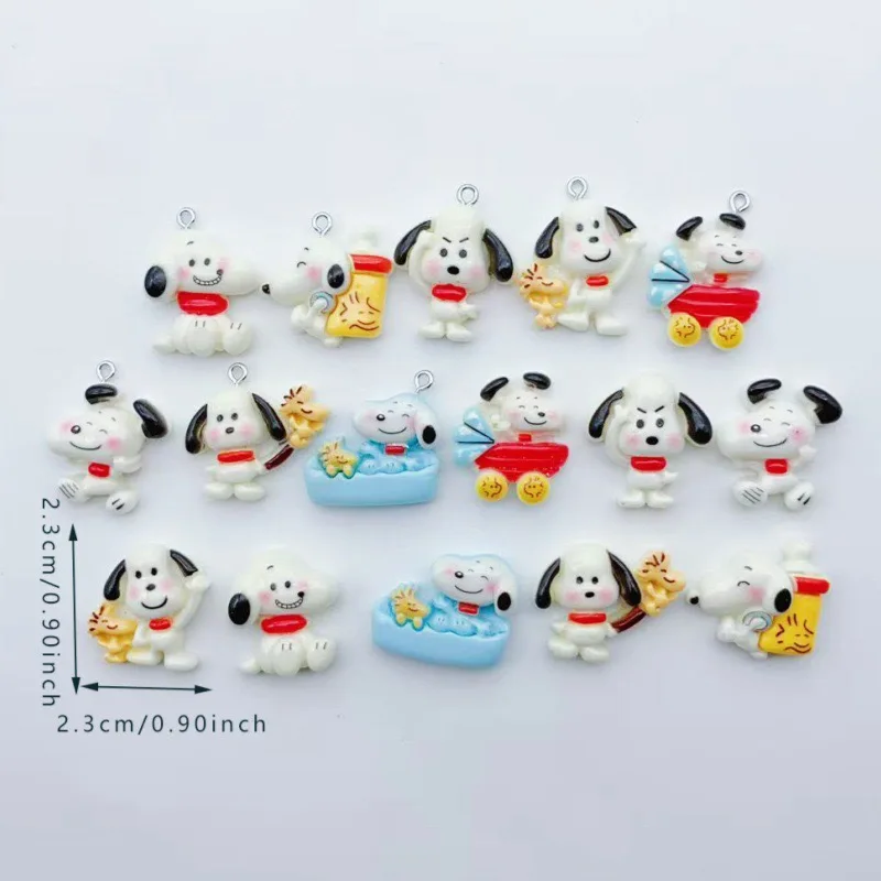 12pcs resin cartoon dog pendant, DIY jewelry making earrings, keychain accessories view 6