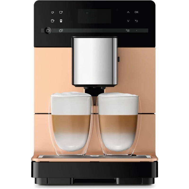 Automatic Coffee Machine - with  Coffee Pot  Individual Profile Settings  Cleaning Programs and More  in Rose Gold Pearl Finish