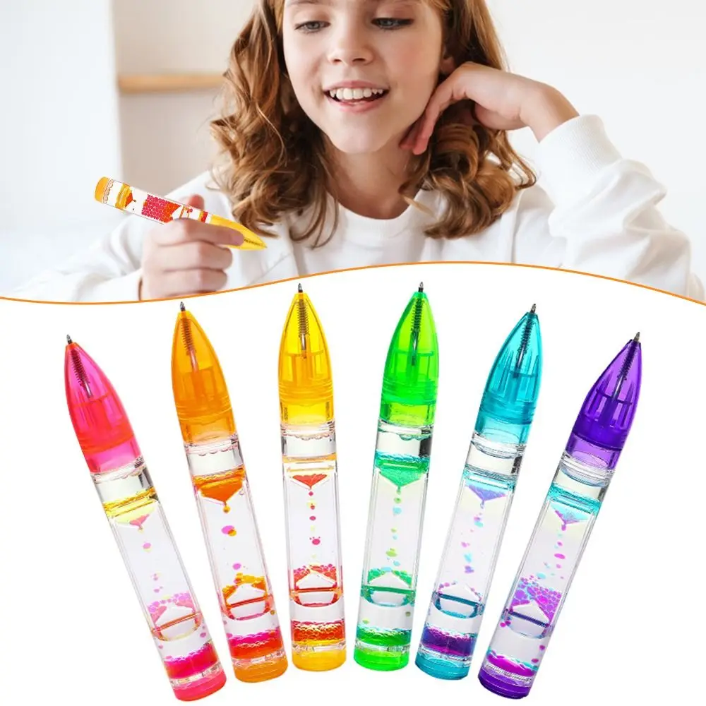 

Decor Colorful Liquid Timer Liquid Motion Bubbler Fidget Pen Liquid Timer Pens for Kids and Adults Liquid Motion Bubbler Pens