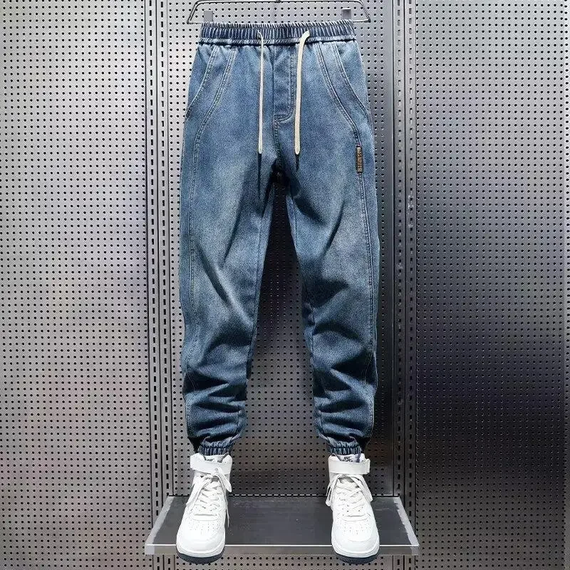 Fashionable Trendy Men's Jeans Loose-fit Hip Hop Pants Vintage Simple Korean Style Versatile Male Pants For Summer Autumn