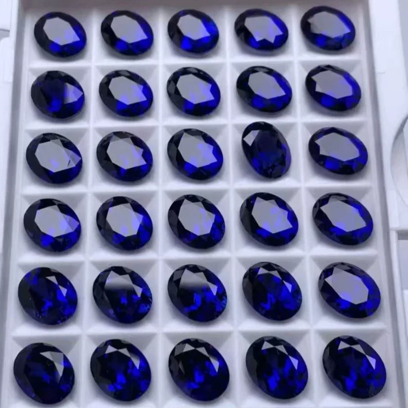 

Boxed Blue Sapphire Gem 13×18mm 14ct Oval Cut VVS Loose Gemstone for Jewelry Accessories Charms Pretty Stone