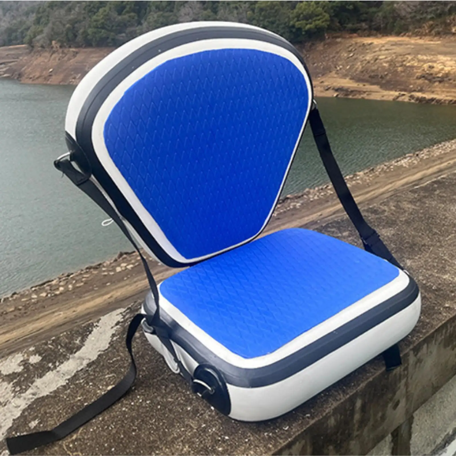 Inflatable Kayak Accessory Seat with Back Support PVC Boat Chair for Paddleboard Canoe Water Sports