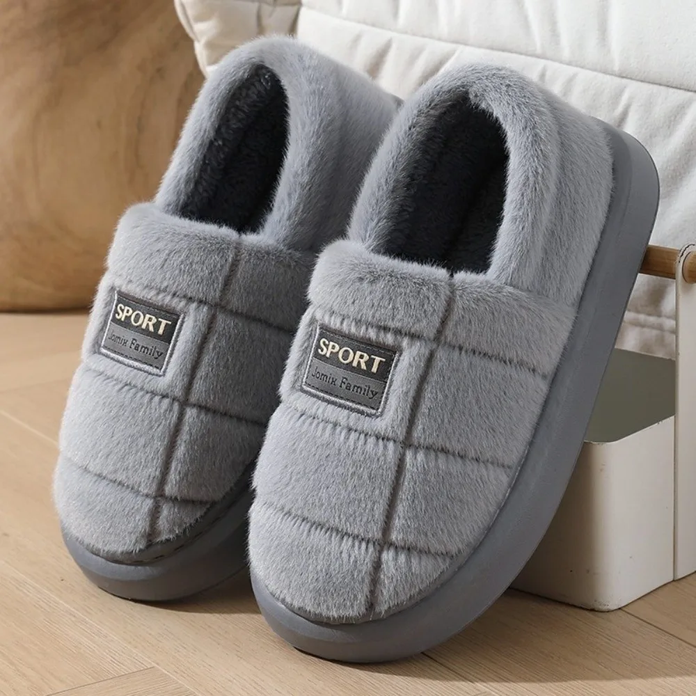 

New Casual Cotton Shoes Soft Non-slip Home Shoes Lightweight Large-sized Cotton Slippers for Home