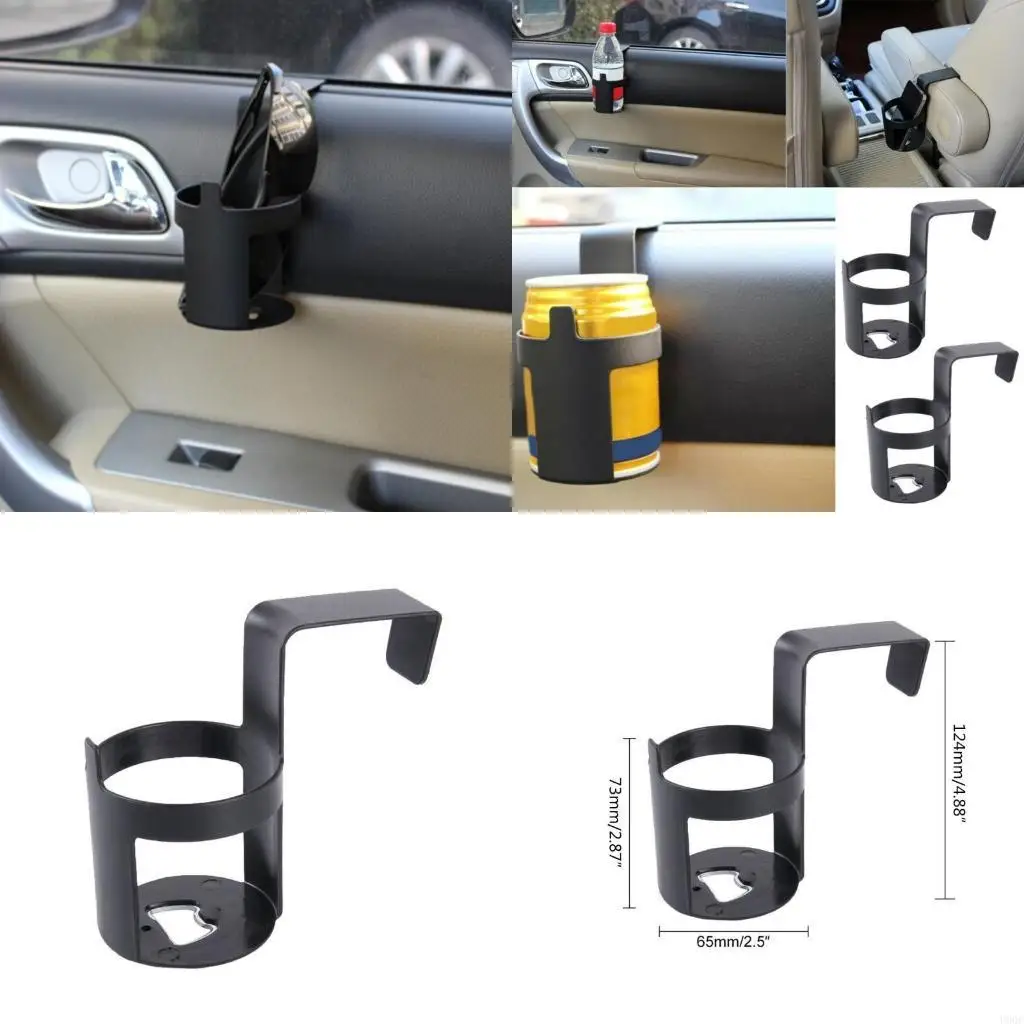Sleek Car Beverage Holder Car Beverage Holder & Bottle Opener Combo- set Easy Installation Suitable for Camping Picnics New