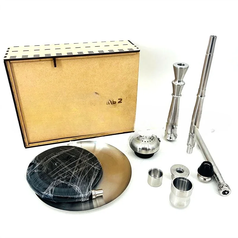 Stainless steel hookah wooden box large, hookah Arabic hookah gift box